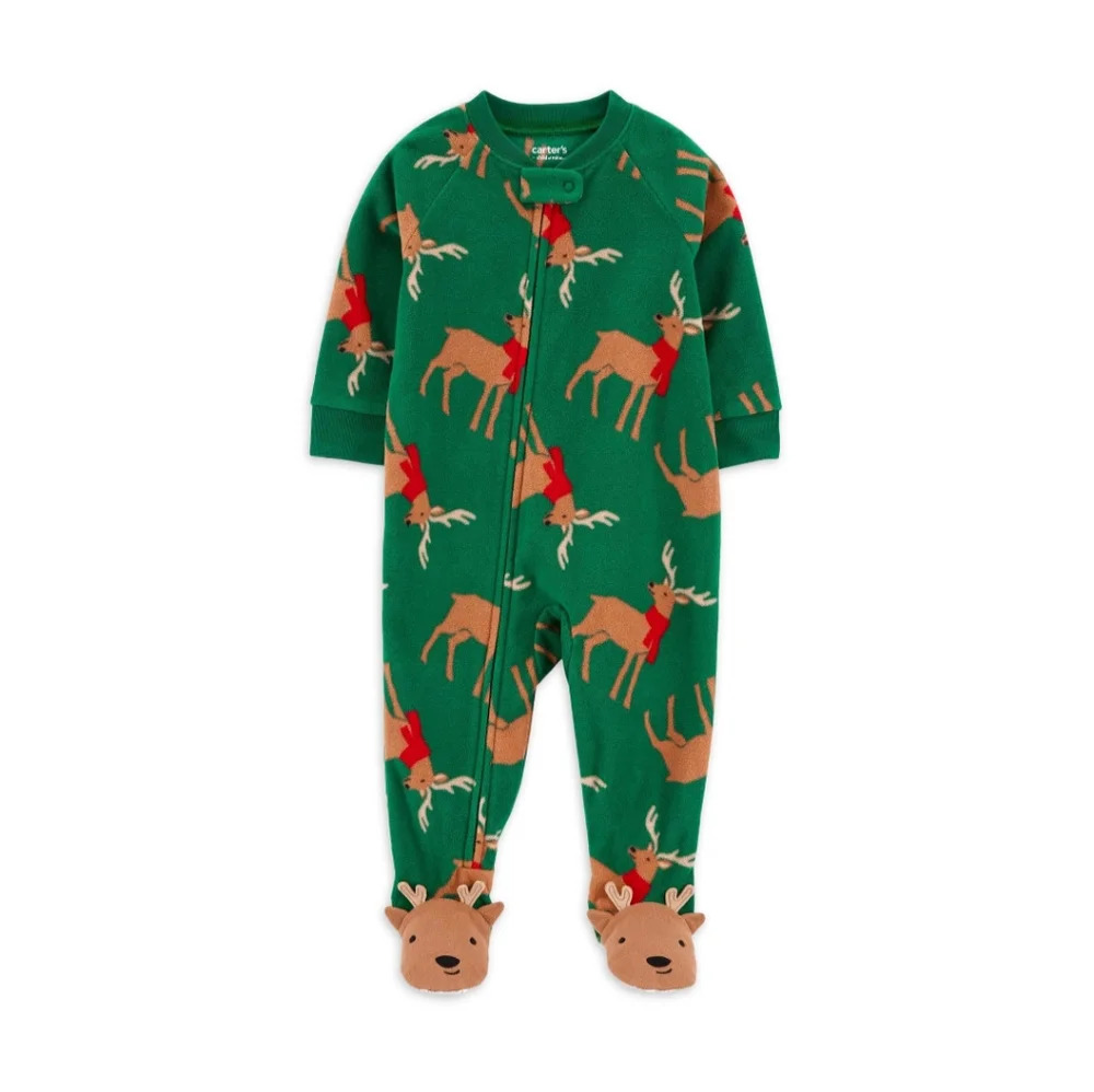Carter's Child of Mine Toddler Christmas One-Piece Pajamas Size 12m NWT